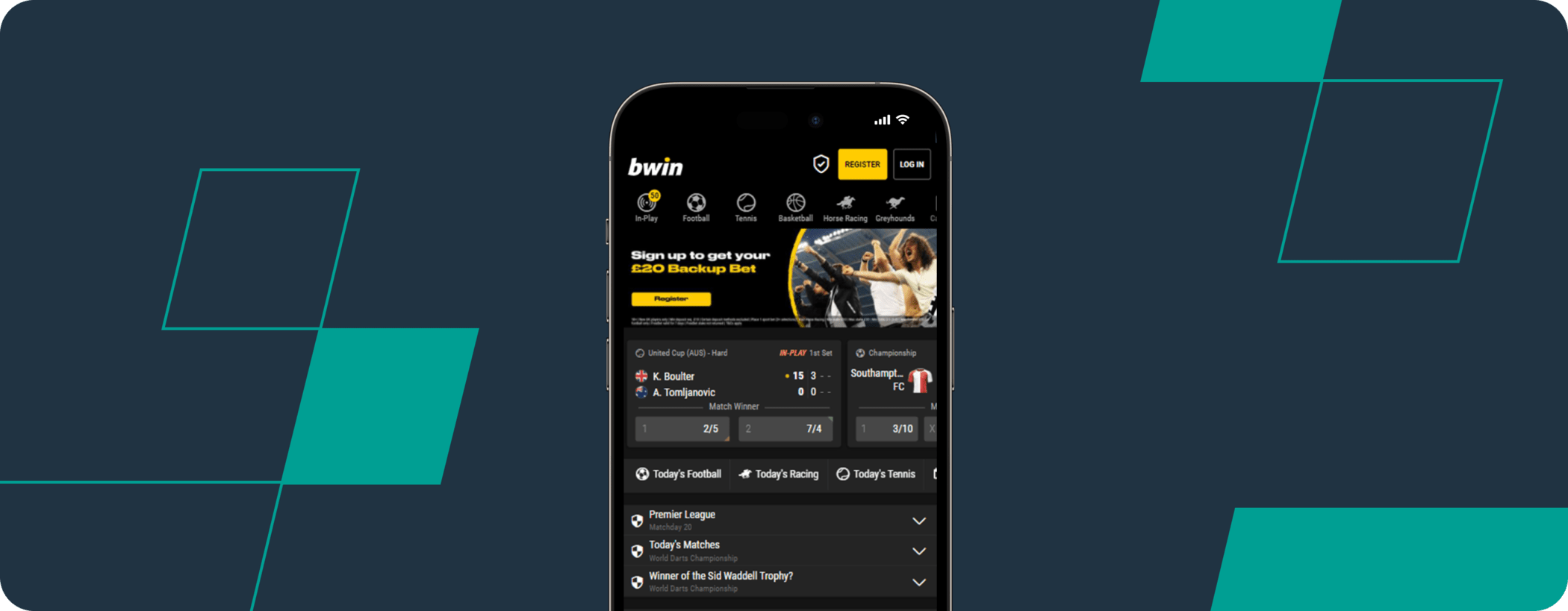 bwin mobile app screenshot