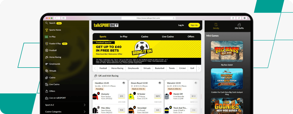 talksport bet homepage desktop screenshot