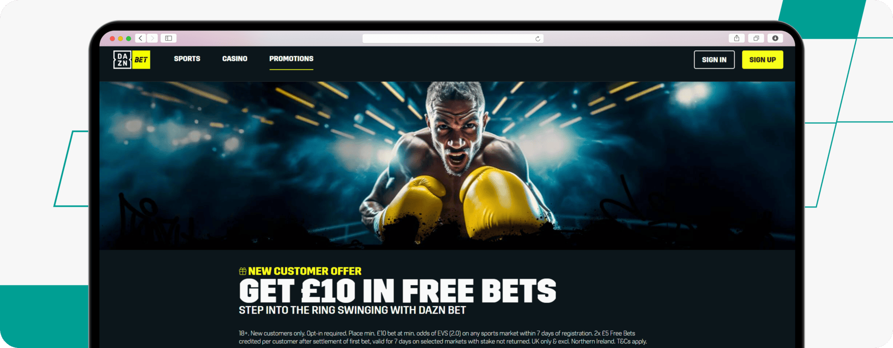 desktop Screenshot of DAZN Bet Welcome Offer