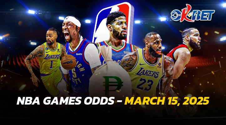 logo of nba odds games today with a hard holding money