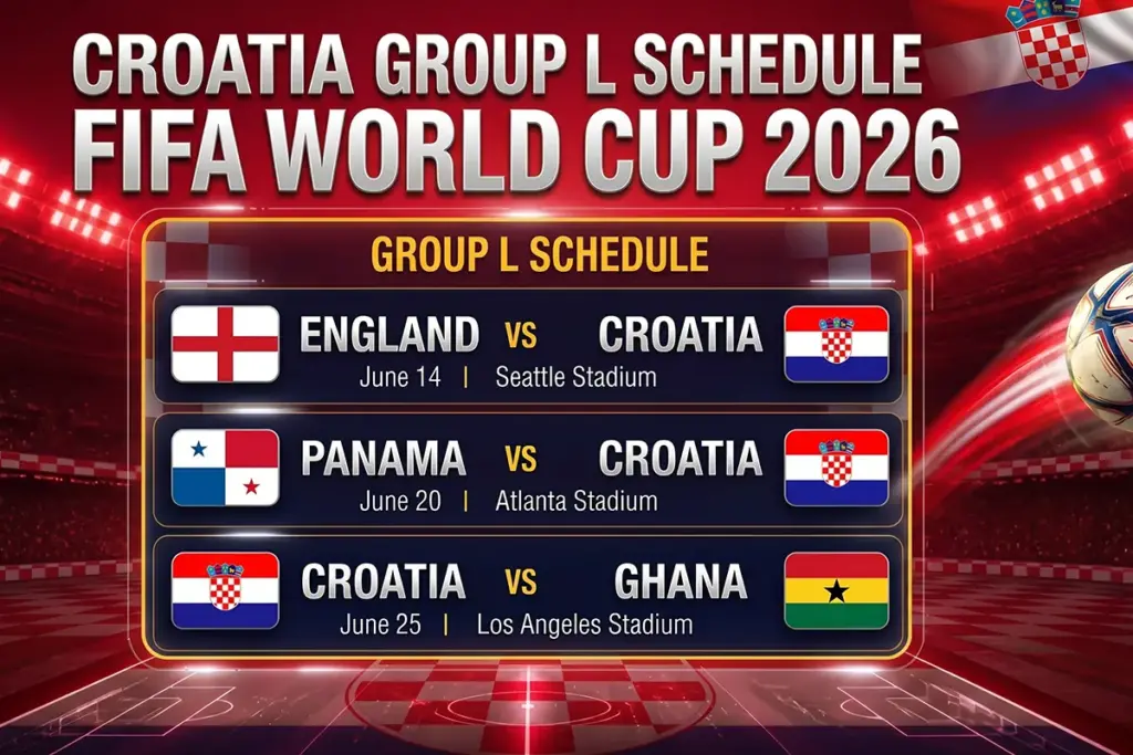 Croatia Group L Schedule FIFA World Cup 2026 